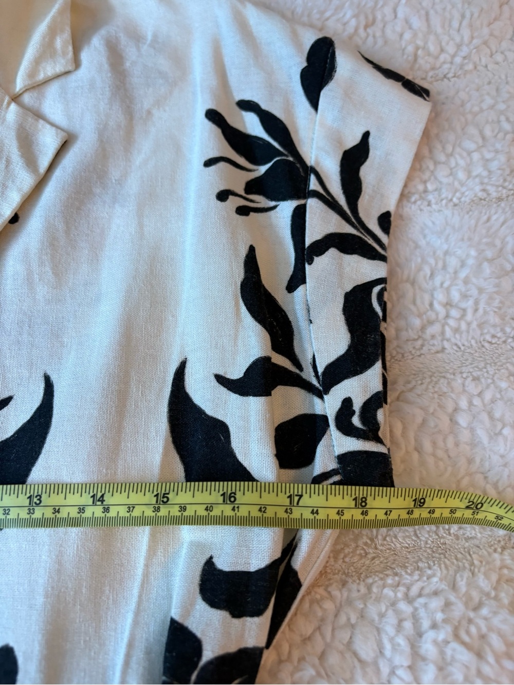 Zara Cream Mini Dress with Black Floral Print - Picture 9 of 10